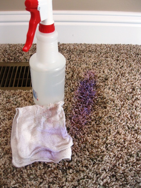  jak usunąć farbę w sprayu z dywanu